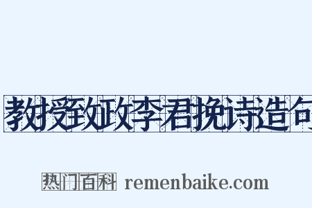 教授致政李君挽诗造句是什么意思的图片